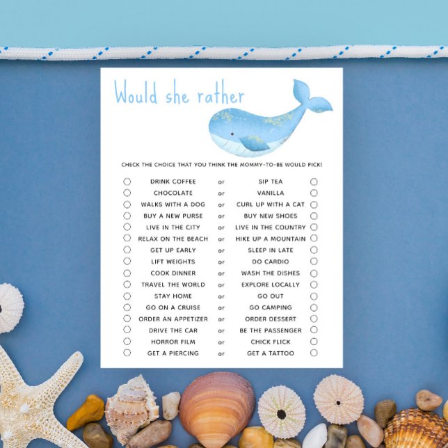 Skulle hon hellre - val baby shower spel (Skapare uppladdad)