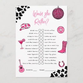 Skulle hon hellre vara Cowgirl Disco Bachelorette? Tilläggskort