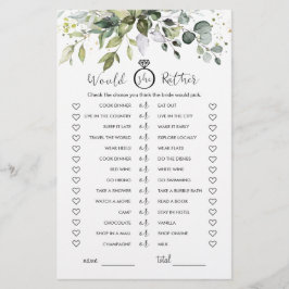 Skulle hon hellre vara Eucalyptus Möhippa Game?