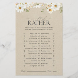 Skulle hon hellre vara Möhippa på rustik Daisy?