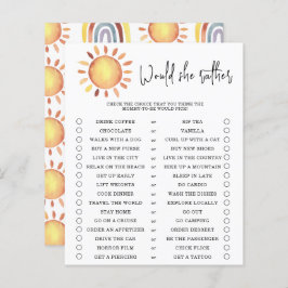 Skulle hon hellre vilja - babyduschspel