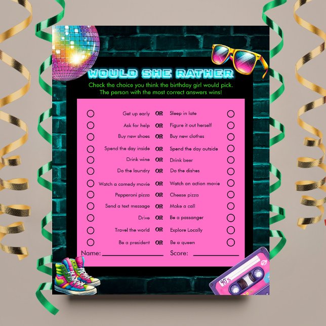 Skulle hon hellre vilja det? 90-talets Neon Disco  (Skapare uppladdad)