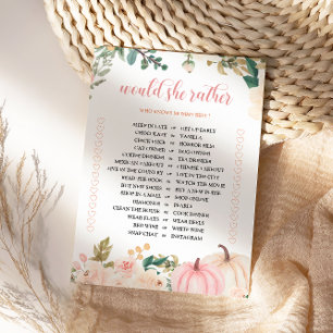 Skulle hon hellre visa höstbabyvykortet? inbjudningar