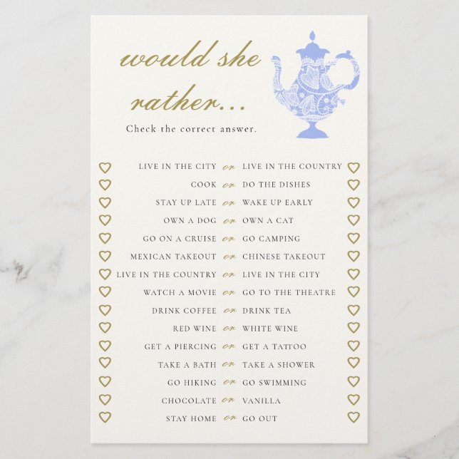 Skulle hon snarare Möhippa China Set Snöre Elegant Flygblad (Framsidan)