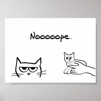 Skulle Ilsken Katt Tycka om en Kattunge? - Roligt Poster