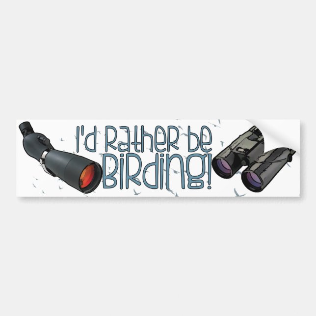 "Skulle jag är ganska den Birding" bildekalet Bildekal (Framsidan)