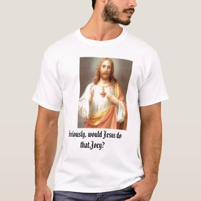 Skulle Jesus gör det? Ungdom eller vuxen S, M, L, Tee (Framsida)
