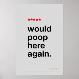 SKULLE KAKA HÄR IGEN – Rolig Badrumsposter Poster