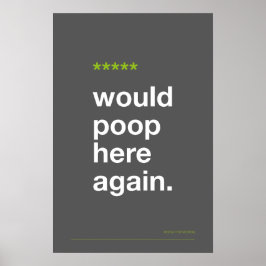 SKULLE KAKA HÄR IGEN – Rolig Badrumsposter Poster