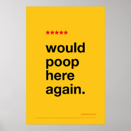SKULLE KAKA HÄR IGEN – Rolig Badrumsskylt Poster