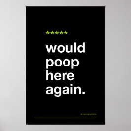 SKULLE KAKA HÄR IGEN – Rolig Badrumsskylt Poster