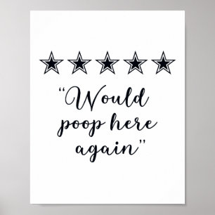 Skulle Kissa Här Igen Roligt Badrumsskylt Poster