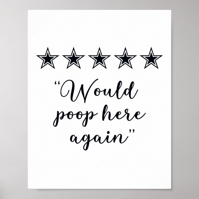 Skulle Kissa Här Igen Roligt Badrumsskylt Poster (Framsidan)