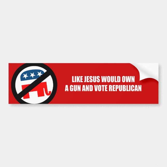 Skulle lika Jesus äger ett vapen Bildekal (Framsidan)