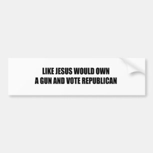 Skulle lika Jesus äger ett vapen Bildekal