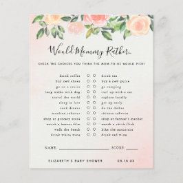 Skulle Mamma Hellre | Baby Shower Lek