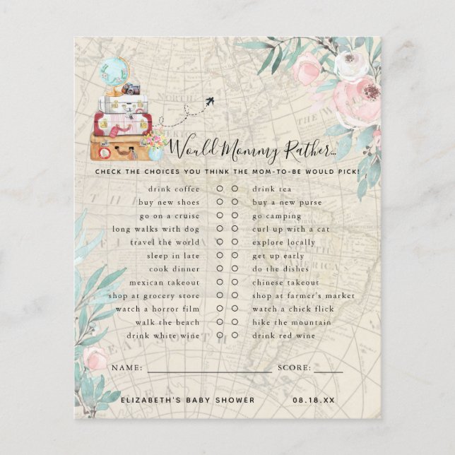 Skulle Mamma Hellre | Baby Shower Lek (Framsida)