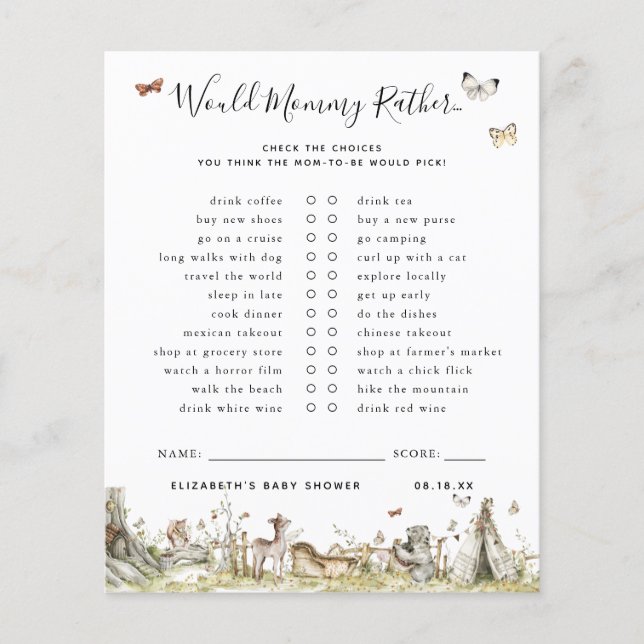 Skulle Mamma Hellre | Baby Shower Lek (Framsida)