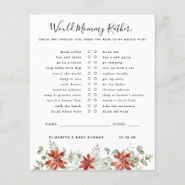 Skulle Mamma Hellre | Baby Shower Lek