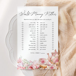 Skulle Mamma hellre Blommigt än tea Baby Shower-sp