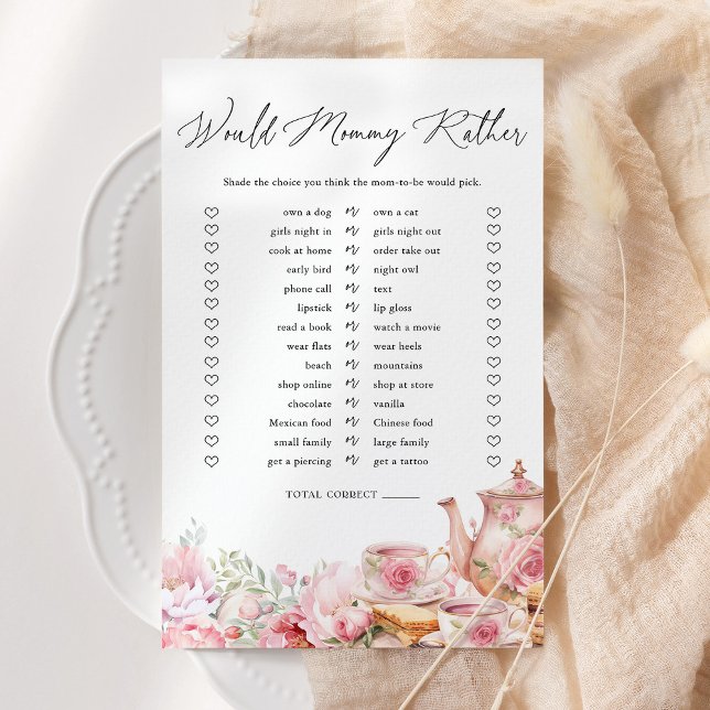 Skulle Mamma hellre Blommigt än tea Baby Shower-sp (Skapare uppladdad)