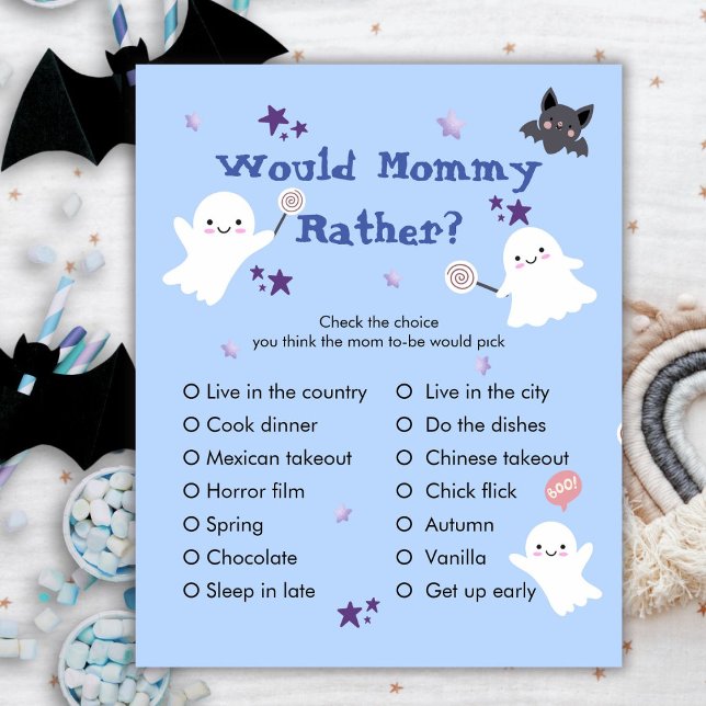 Skulle Mamma snarare? Boy Halloween Baby Shower Ga (Skapare uppladdad)