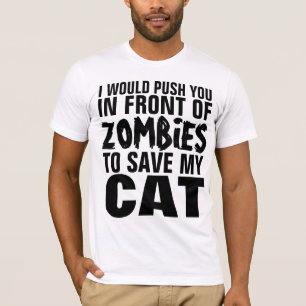 SKULLE PÅSKYNDA DIG FRAMÅT FÖR ZOMBIES TILL SPARA T SHIRT