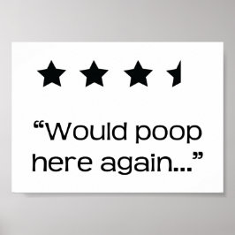Skulle Poop här igen Poster 4 1/2 stjärnor Bathroo