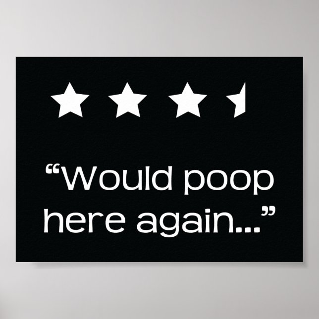 Skulle posta här igen 4 1/2 stjärnor Bathroom Poster (Framsidan)