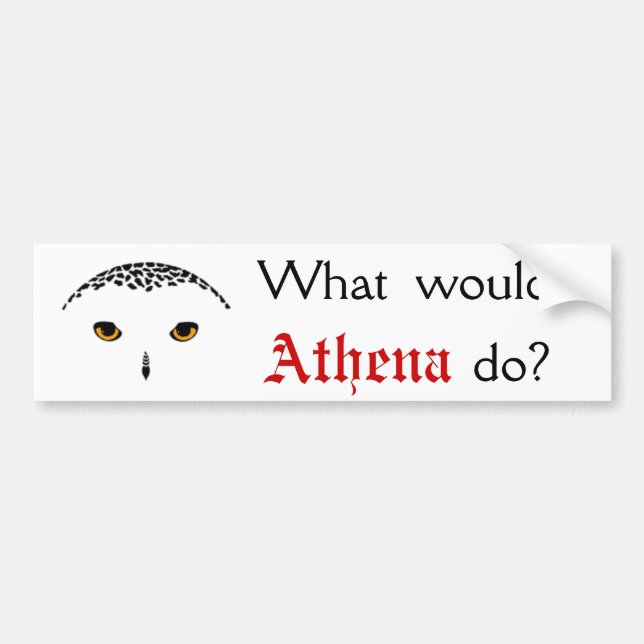 Skulle vad Athena gör? Bildekal (Framsidan)