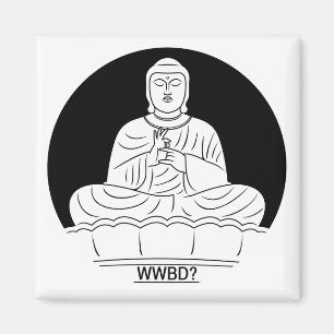 Skulle vad Buddha gör? Magnet