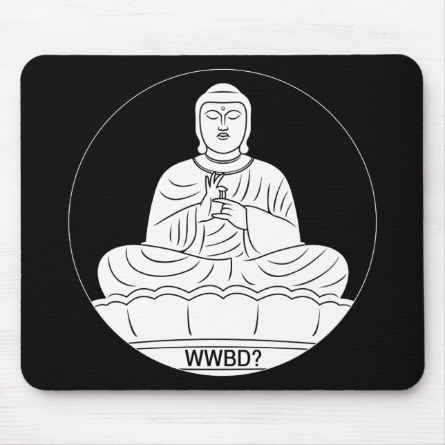 Skulle vad Buddha gör? Musmatta (Framsidan)