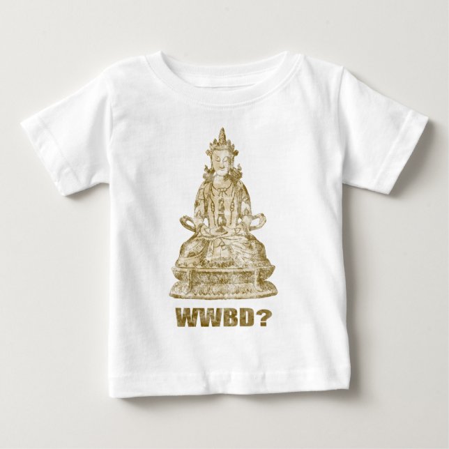 Skulle vad Buddha gör? T-shirt (Framsida)