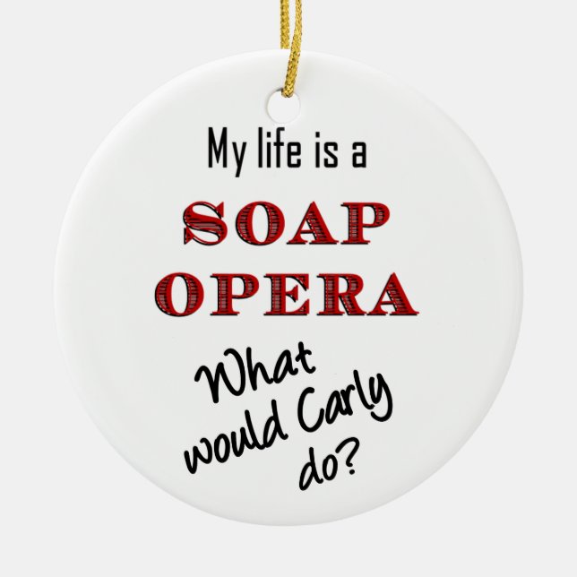 Skulle vad Carly gör? Prydnad Julgransprydnad Keramik (Framsidan)