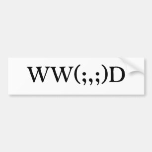 Skulle vad Cthulhu gör? B på W-text Bildekal