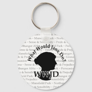 Skulle vad Jane gör? Keychain Nyckelring