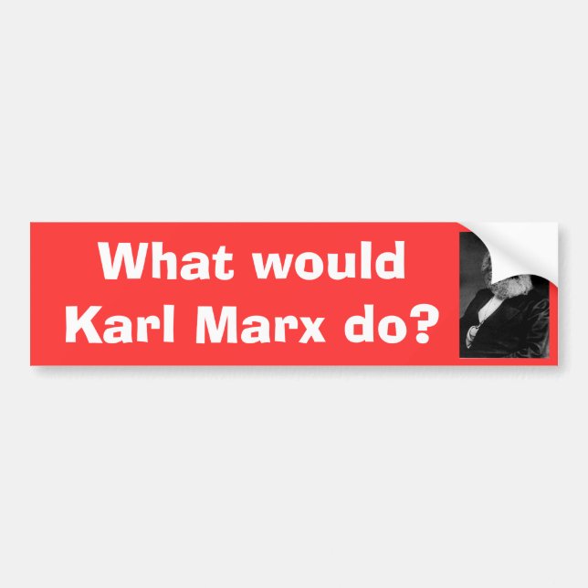 Skulle vad Karl Marx gör? bildekal (Framsidan)
