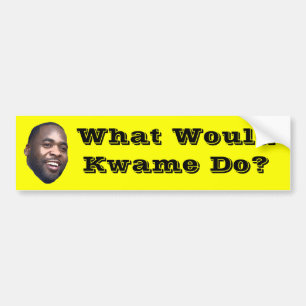 Skulle vad Kwame gör? Bildekal