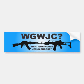 Skulle vilket vapen Jesus väljer? Bildekal