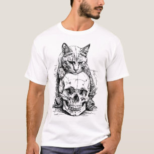 Skullens väktare: Mörk Cats Realm T Shirt