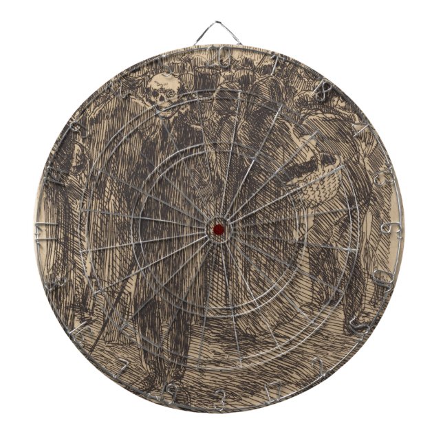 Skullet i folkmassan (av Albert Besnard) Darttavla (Framsidan)