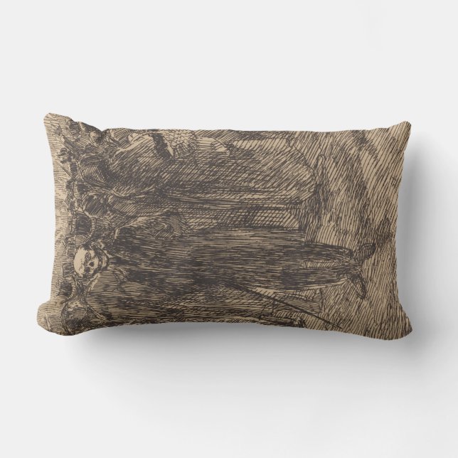 Skullet i folkmassan (av Albert Besnard) Lumbarkudde (Framsida)