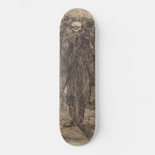 Skullet i folkmassan (av Albert Besnard) Mini Skateboard Bräda 18,5 Cm