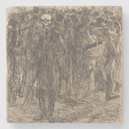 Skullet i folkmassan (av Albert Besnard) Stenunderlägg