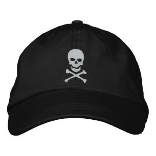 Skullet och krosben är broderade kapsyl broderad keps
