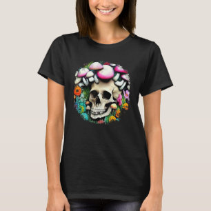 Skullet Skullteckningssvamp, svamp i skullen T Shirt