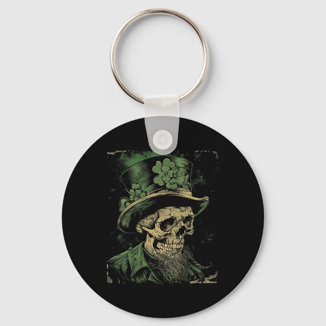 Skulleton - Leprechaun St. Patrick's Day Sain Nyckelring (Framsida)