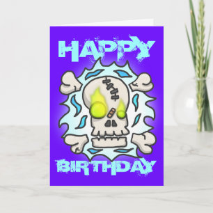 Skullfallskort för födelsedag kort
