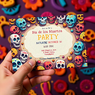 💀 Skullfetti Bash Inbjudningar