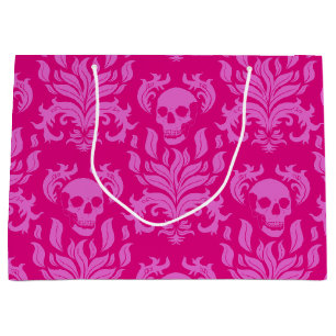 Skullflamdämpare i rosa av bubbelgum på shock rosa